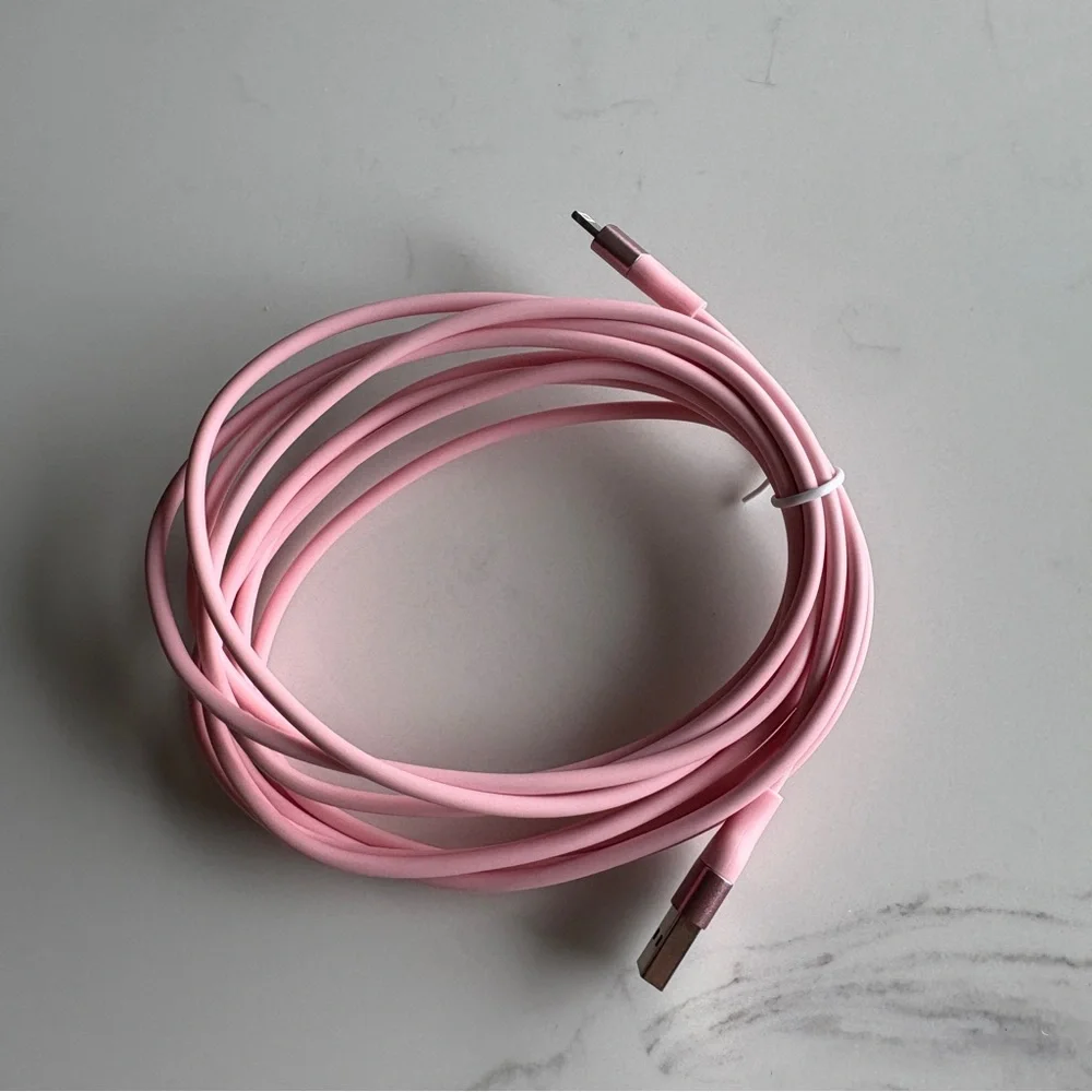NWOT Pink Lightning to USB Cable (10 ft)